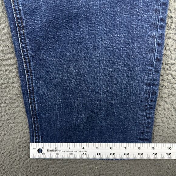 ME+EM Jeans Womens 31 Blue Straight Leg Cropped Stretch Dark Wash Denim - Picture 12 of 13